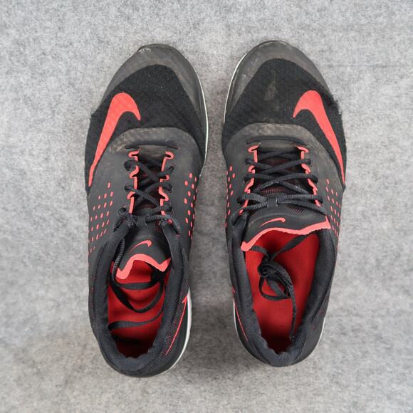 Nike Shoes Mens 11 Athletic Trainer FS Lite Run Sneakers Black Red Lightweight - Picture 7 of 14